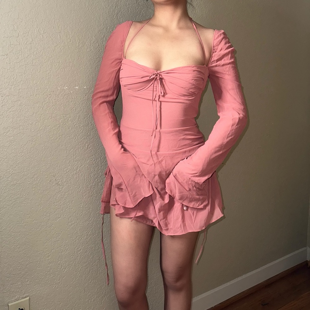 House Of CB ‘Baby’ Mini Dress in Pink/Rose